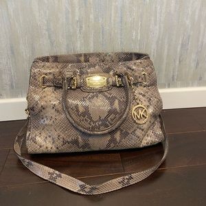 Michael Kors Snakeskin Leather bag.